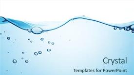  Presentation with pure water - PPT layouts featuring blue water splashing background and a sky blue colored foreground