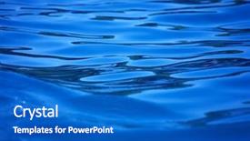  Presentation with water drops in blue tone - Theme with blue water texture close up background and a  colored foreground