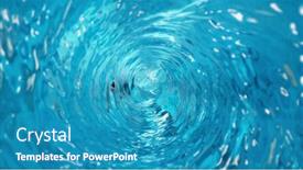  Presentation with blue water - PPT theme consisting of blue-water-twister-abstract-background background and a teal colored foreground