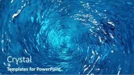  Presentation with blue water - Slide set consisting of blue-water-twister-abstract-background background and a ocean colored foreground
