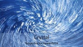  Presentation with blue water - Presentation theme having yellow bicycle helmet and ski background and a light gray colored foreground