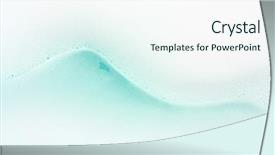  Presentation with abstract wave - Cool new presentation design with blue water wave abstract background backdrop and a sky blue colored foreground