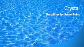  Presentation with water sun - Slide set enhanced with blue water with sun reflections background and a teal colored foreground