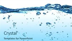  Presentation with blue water - Slide set consisting of blue water background and a arctic colored foreground