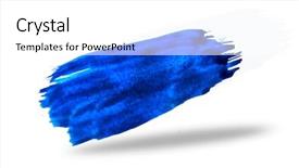  Presentation with brush stroke - Cool new slides with blue watercolor texture paint stain backdrop and a white colored foreground
