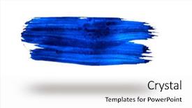  Presentation with brush stroke - Theme enhanced with blue watercolor texture paint stain background and a white colored foreground