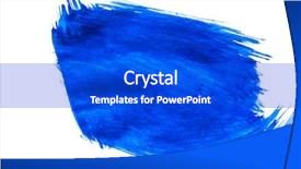  Presentation with brush stroke - Amazing PPT layouts having blue watercolor texture paint stain backdrop and a cobalt blue colored foreground