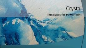  Presentation with blue wave - PPT theme having blue watercolor waves i background and a light blue colored foreground