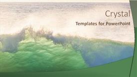  Presentation with blue wave - Presentation having blue-wave-on-the-beach background and a lemonade colored foreground