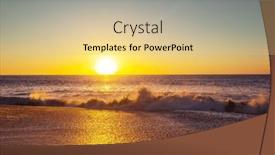  Presentation with blue wave - PPT theme enhanced with blue-wave-on-the-beach background and a lemonade colored foreground