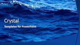  Presentation with ocean wave - PPT layouts featuring blue wave on the ocean background and a navy blue colored foreground