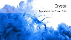  Presentation with abstract blue white - Theme with blue waves - acrylic colors and ink background and a white colored foreground