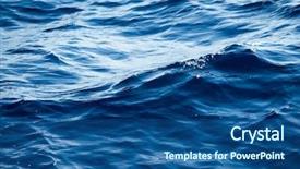  Presentation with coast - Slides featuring blue waves - coast background and a ocean colored foreground