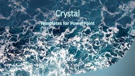  Presentation with ocean waves - Audience pleasing PPT theme consisting of blue waves - ocean water background backdrop and a ocean colored foreground