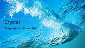  Presentation with abstract blue texture - PPT layouts having blue waves - underwater wave abstract water texture background and a cyan colored foreground