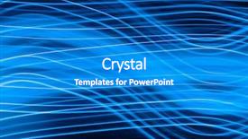  Presentation with blue waves - PPT theme consisting of blue waves background and a teal colored foreground