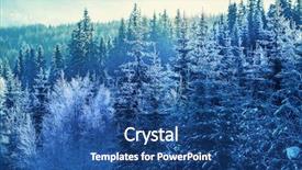  Presentation with winter blue - PPT theme with blue white - winter forest background and a ocean colored foreground