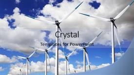  Presentation with energy conservation - Beautiful PPT layouts featuring blue wind energy backdrop and a light blue colored foreground