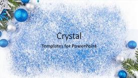  Presentation with winter border - Audience pleasing PPT theme consisting of blue winter border background backdrop and a light blue colored foreground