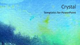  Presentation with watercolor - Beautiful presentation theme featuring blue with green watercolor 3 backdrop and a light blue colored foreground