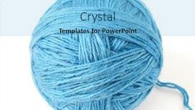  Presentation with yarn - Slide deck with blue-wool-yarn-skein background and a light blue colored foreground