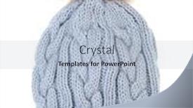  Presentation with winter blue - PPT layouts enhanced with blue-woolly-winter-bobble-hat background and a light blue colored foreground