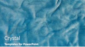  Presentation with fabric - Presentation consisting of blue-wrinkled-fabric-as-background background and a teal colored foreground