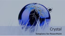  Presentation with ornament - Slide deck enhanced with blue xmas ornament on bright background and a teal colored foreground