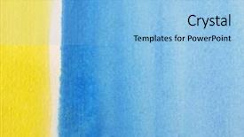  Presentation with blue yellow - PPT theme featuring blue yellow watercolor background 2 background and a light blue colored foreground