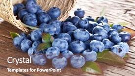  Presentation with old wooden table food - Presentation theme consisting of blueberries over old wooden table background and a tawny brown colored foreground
