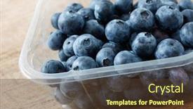  Presentation with blueberries - Cool new presentation with blueberries photographed in a studio backdrop and a tawny brown colored foreground