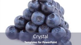  Presentation with blueberries - PPT theme with blueberries background and a ocean colored foreground