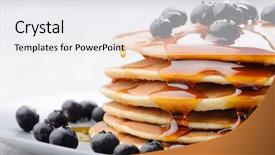  Presentation with blueberry - Slide deck featuring blueberry - delicious pancakes close up background and a white colored foreground