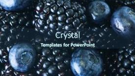  Presentation with blackberry - PPT theme with blueberry-and-blackberry-background-ripe background and a navy blue colored foreground