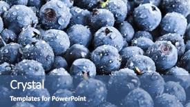  Presentation with antioxidant - Presentation featuring blueberry antioxidant organic superfood background and a ocean colored foreground