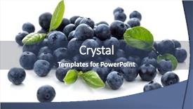  Presentation with antioxidant - Cool new presentation theme with blueberry antioxidant superfood isolated backdrop and a ocean colored foreground