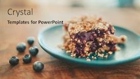  Presentation with blueberry - Colorful presentation enhanced with blueberry-crumble-sweet-fruits backdrop and a soft green colored foreground