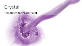  Presentation with blueberry - Slide deck having blueberry-drink-splashing-on-white background and a white colored foreground