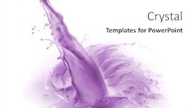  Presentation with blueberry - Slides having blueberry-drink-splashing-on-white background and a white colored foreground