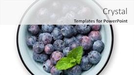  Presentation with blueberry - Theme having blueberry-in-bowl-fresh-summer background and a white colored foreground