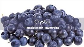  Presentation with blueberry - Theme with blueberry isolated background and a ocean colored foreground