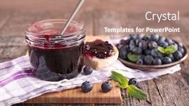  Presentation with blueberry - Amazing presentation having blueberry-jam-on-wooden-board backdrop and a coral colored foreground