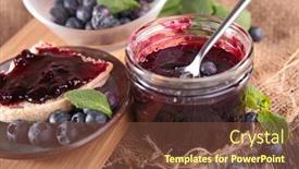  Presentation with blueberry - Slide deck consisting of blueberry-jam background and a tawny brown colored foreground