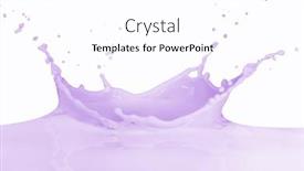  Presentation with milk splash - Audience pleasing PPT layouts consisting of blueberry milk splash isolated on white background backdrop and a white colored foreground