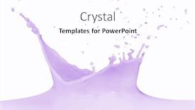  Presentation with milk splash - Theme having blueberry milk splash isolated on white background background and a pink colored foreground