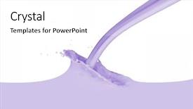  Presentation with milk splash - Presentation design with blueberry milk splash isolated on white background background and a white colored foreground