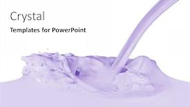  Presentation with milk splash - Cool new slide deck with blueberry-milk-splash-isolated backdrop and a white colored foreground