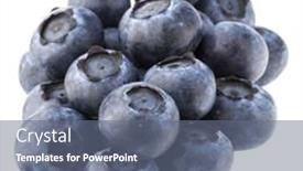  Presentation with blueberry - Slide deck having blueberry-or-bilberry-isolated background and a ocean colored foreground