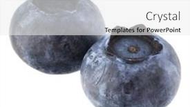  Presentation with blueberry - PPT theme consisting of blueberry-or-bilberry-isolated background and a white colored foreground