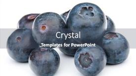  Presentation with blackberry - Colorful presentation enhanced with blueberry-or-bilberry-or-blackberry backdrop and a ocean colored foreground